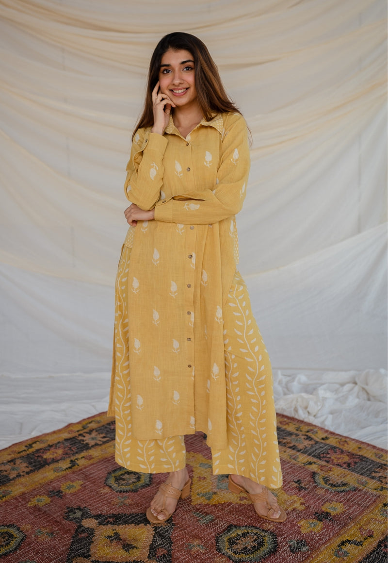 Shaista Slub Cotton Kurta Co-Ord Set