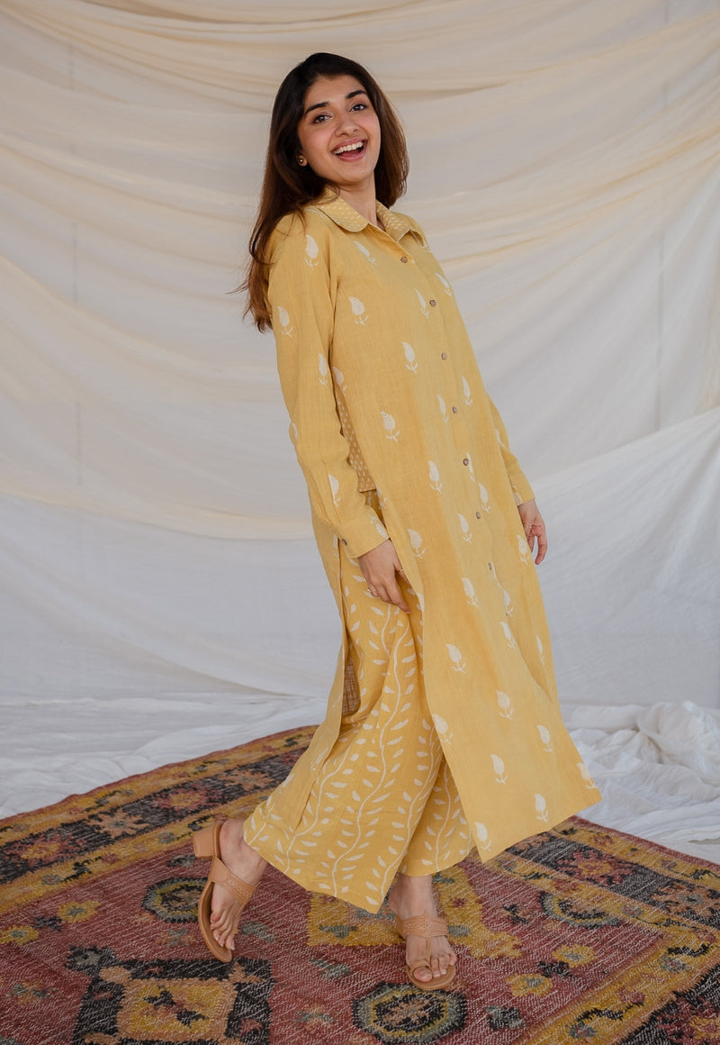 Shaista Slub Cotton Kurta Co-Ord Set