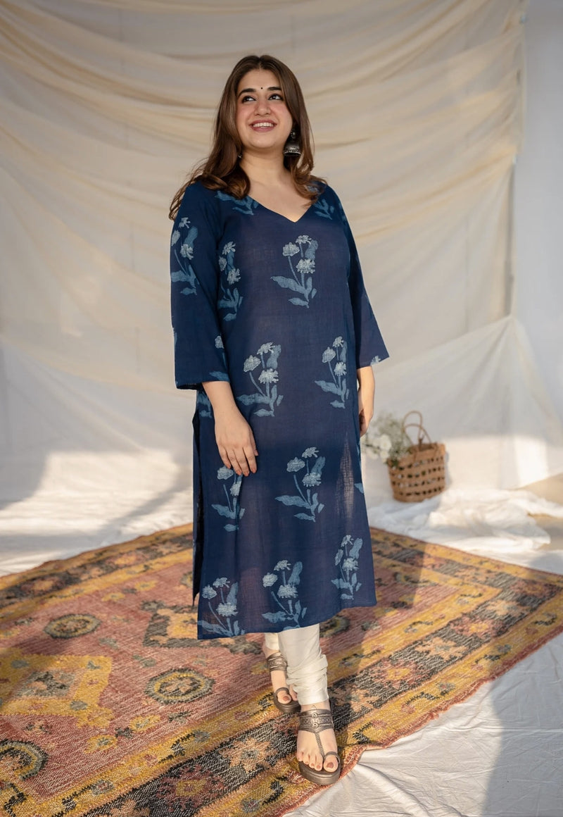 Aarushi Dabu Slub Cotton Kurta