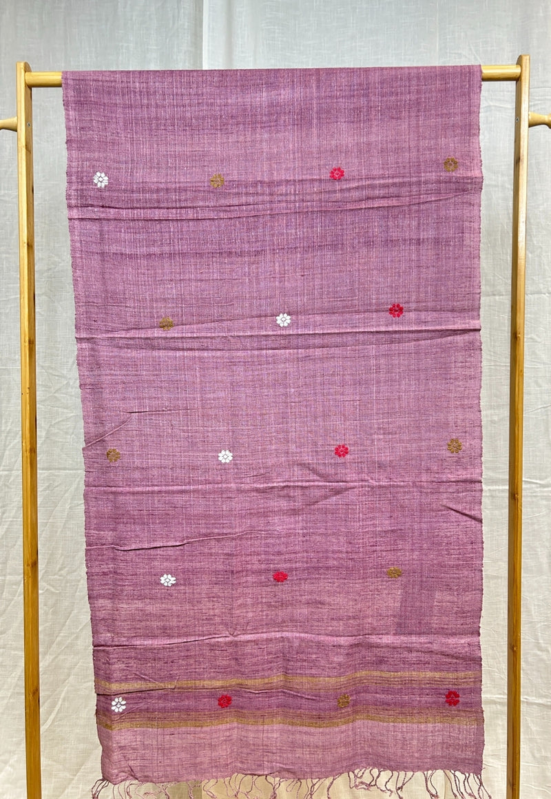 Handwoven Silk Plum Stole