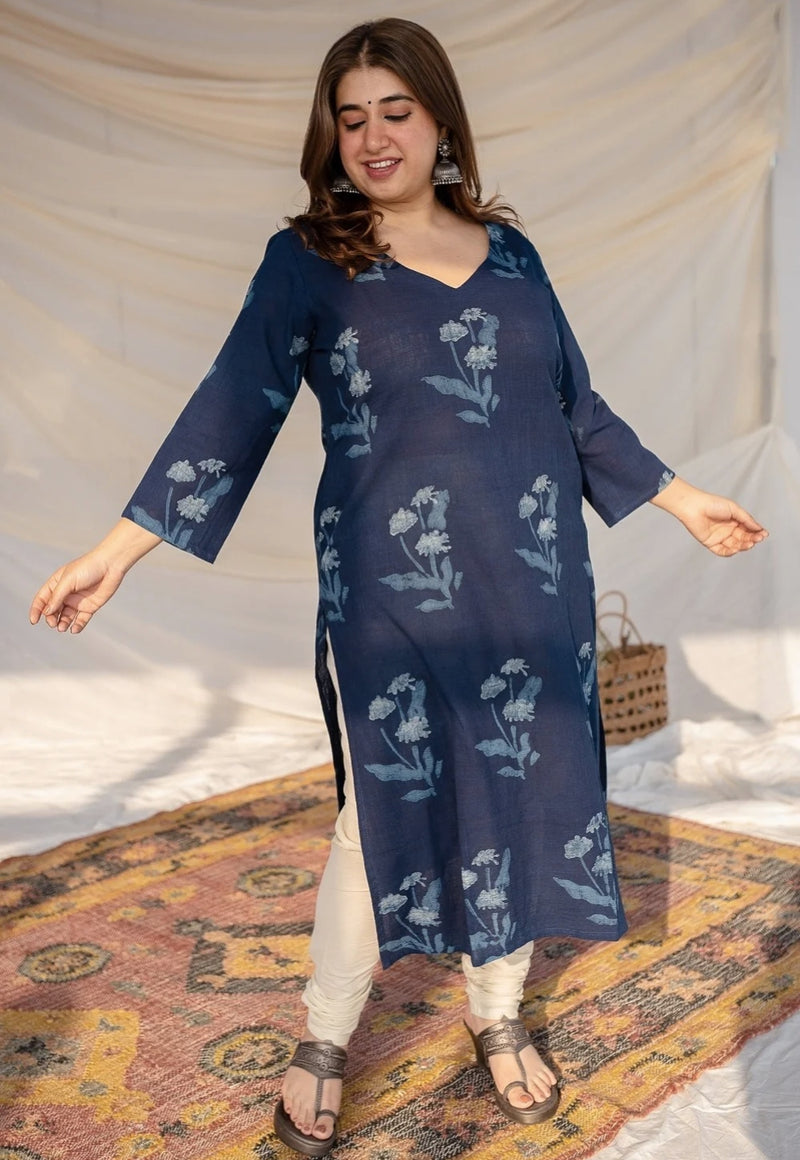 Aarushi Dabu Slub Cotton Kurta