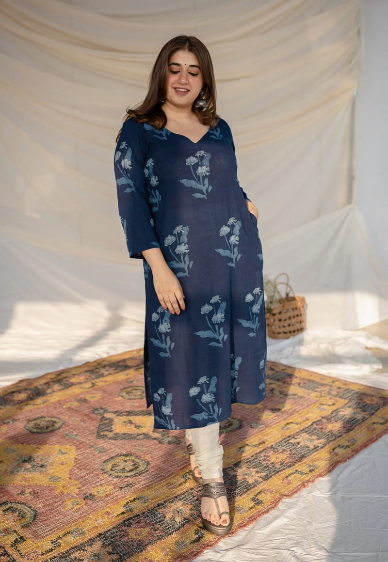 Aarushi Dabu Slub Cotton Kurta