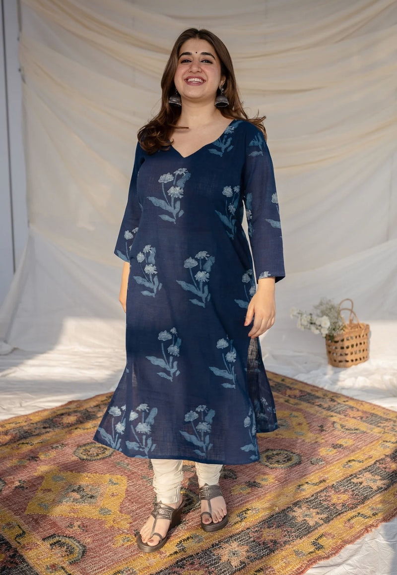 Aarushi Dabu Slub Cotton Kurta