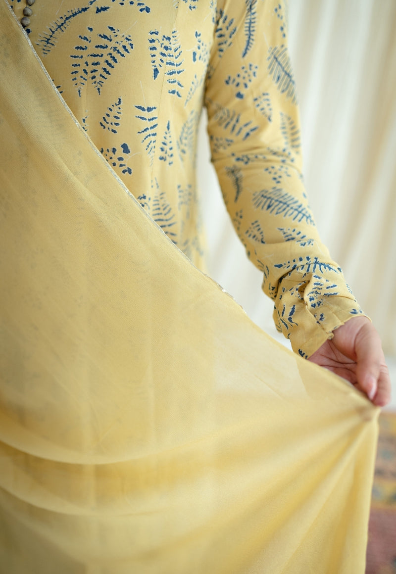 Avantika Modal Tissue Ajrakh Kali Kurta