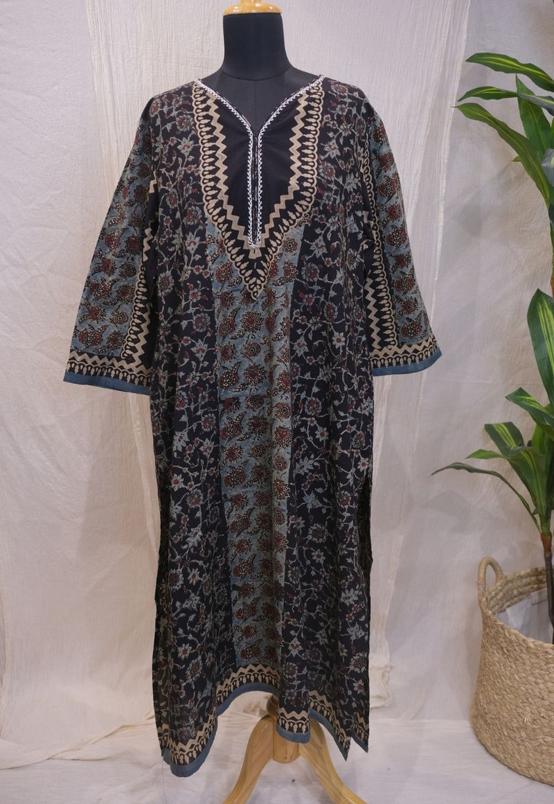 Uzma Ajrakh Cotton Kurta