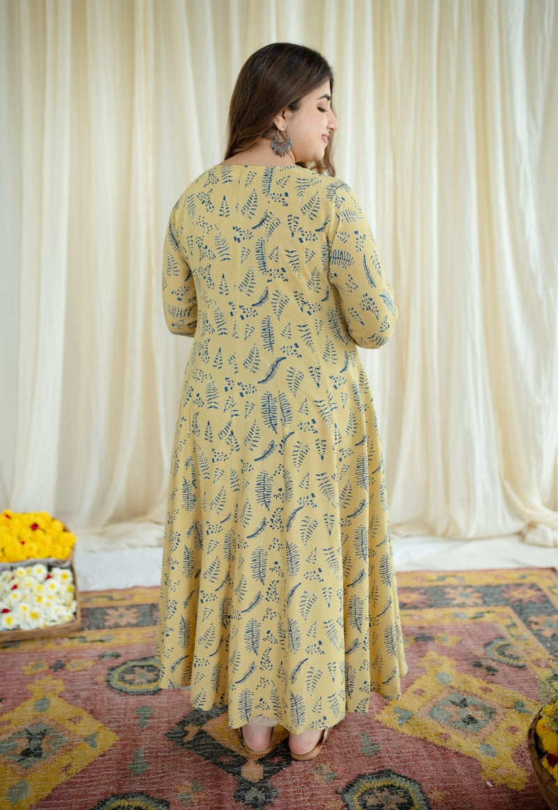 Avantika Modal Tissue Ajrakh Kali Kurta