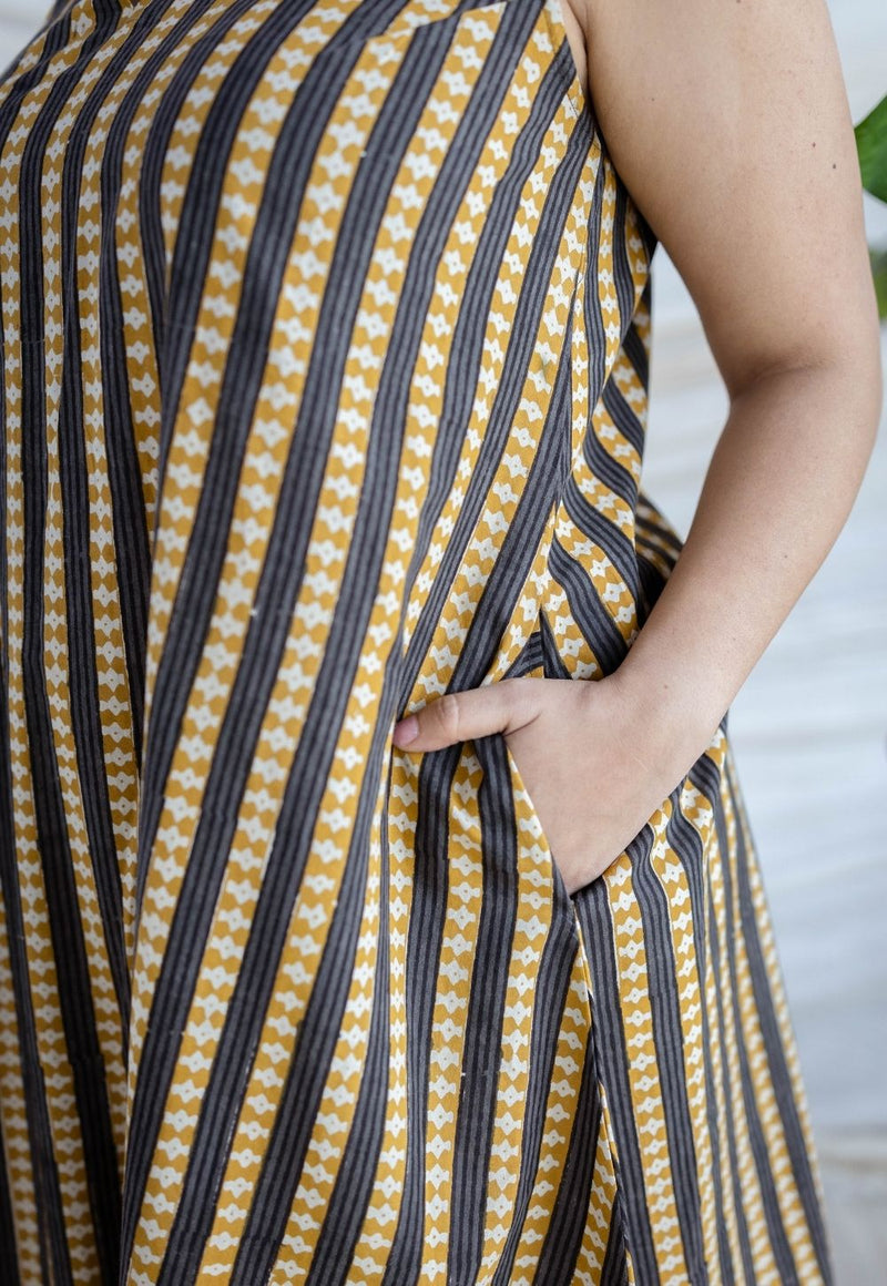 Zeeya Black Kalamkari Cotton A Line Kurta