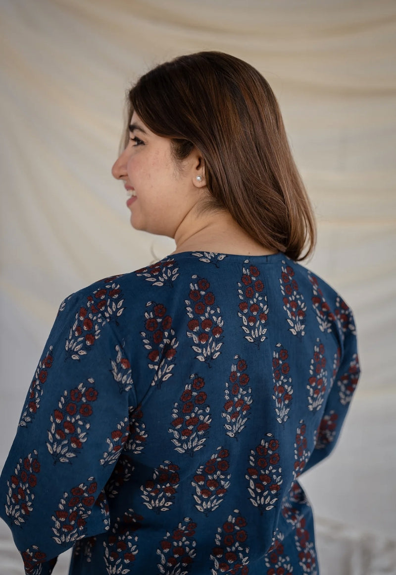 Vrinda Ajrakh Cotton Top