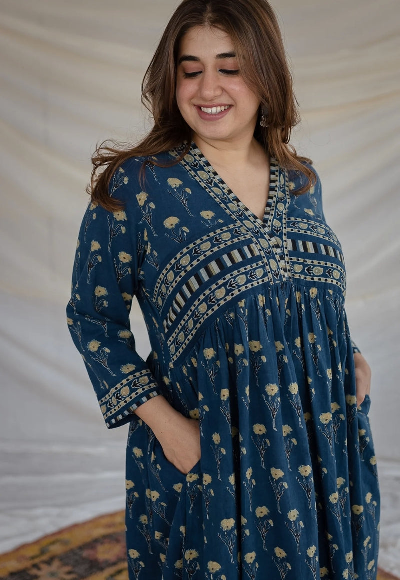 Shaurya Ajrakh Cotton Dress