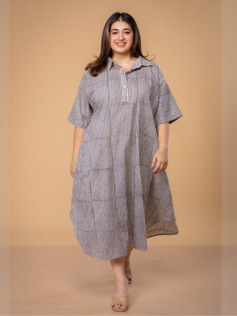 Risha White Fakira Mul A Line Dress