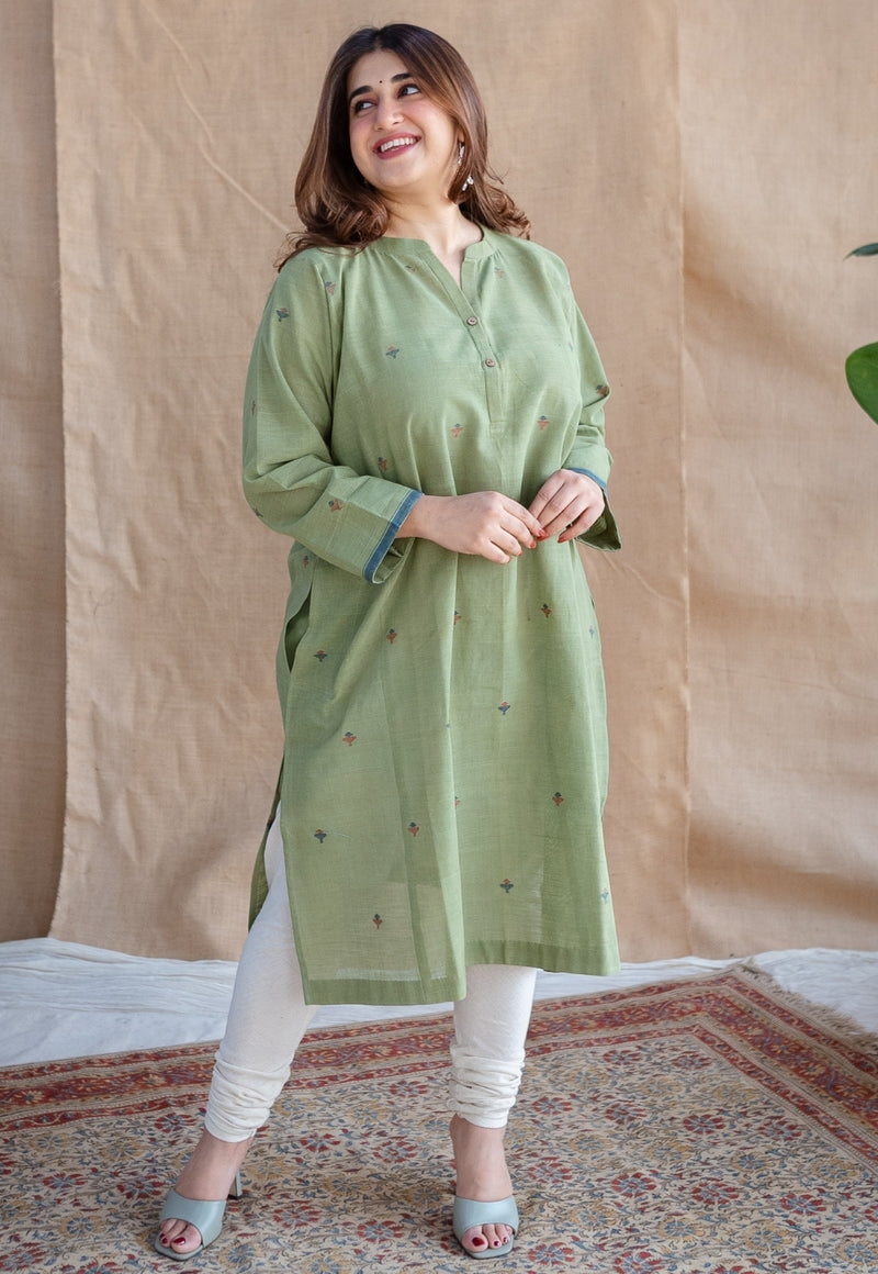 Ryha Jamdani Handwoven Cotton Jhabba Kali Kurta