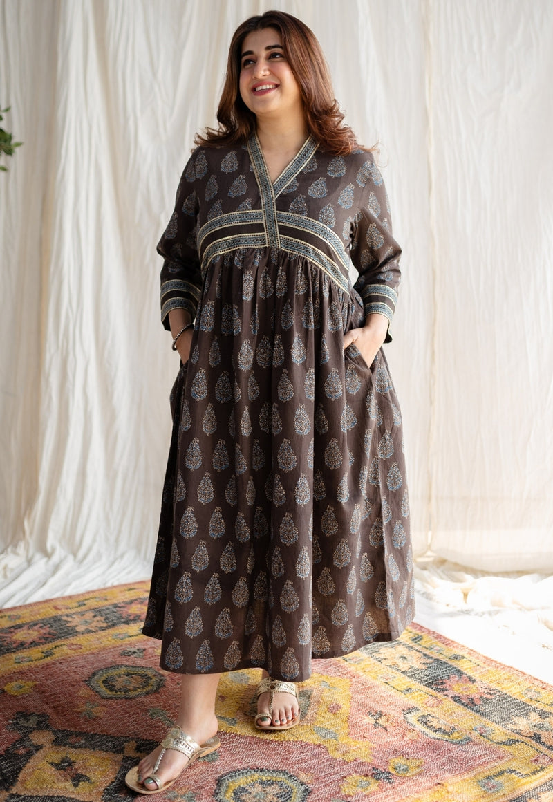 Zeeya Ajrakh Cotton Dress