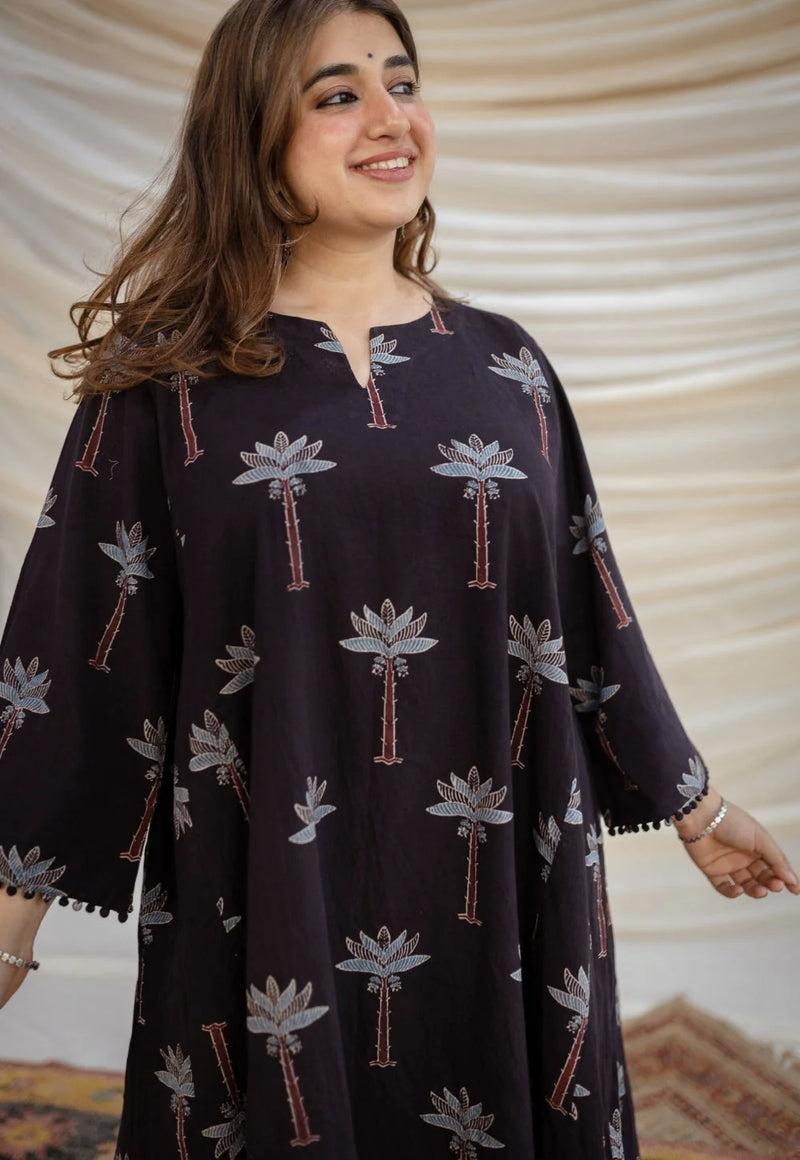 Devina Ajrakh Cotton Jhabba Kali Co-Ord Set