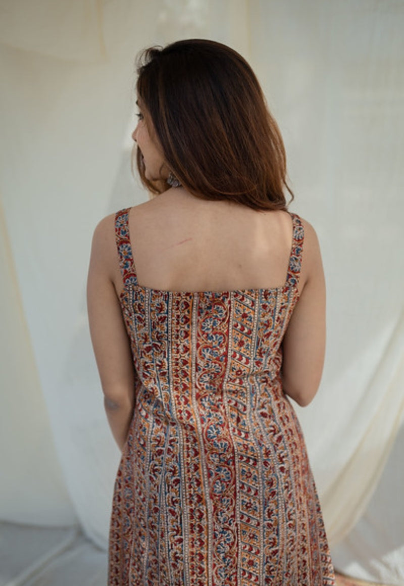 Tapasya Kalamkari Strap Cotton Dress