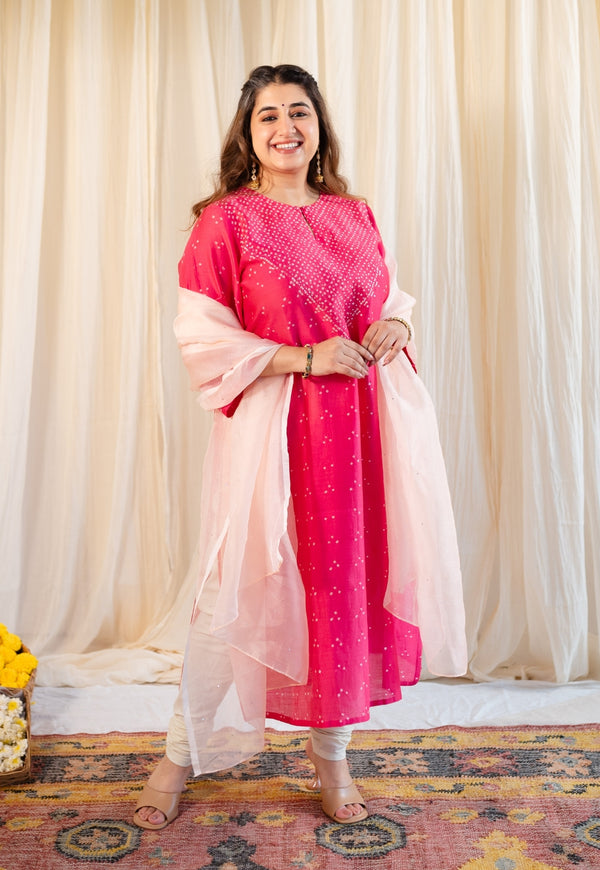 Buy DOISA Women's Cotton Printed Anarkali Kurta/Flair Kurta/Long Gown Kurta  (Pink) Flower/Floral Print with Lace Border at Amazon.in