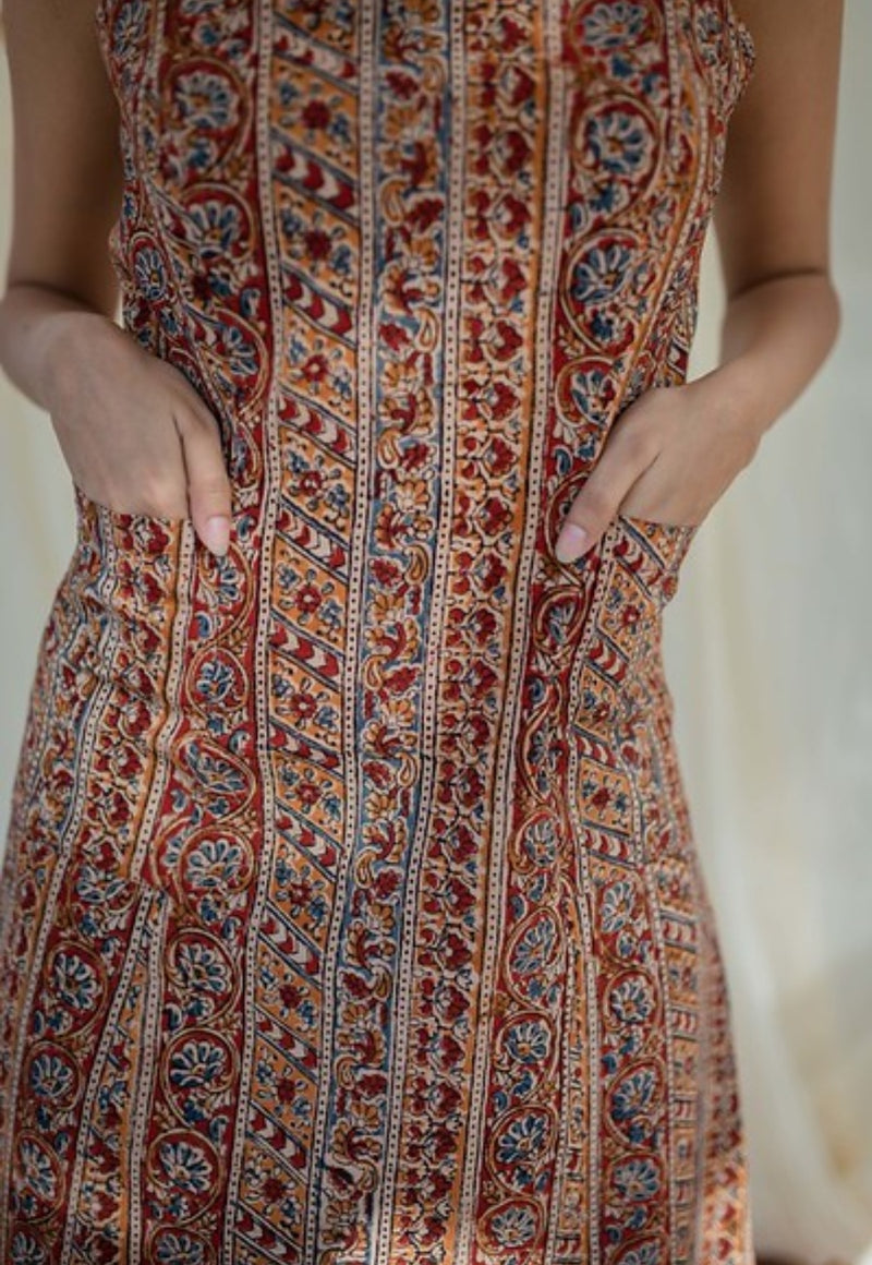 Tapasya Kalamkari Strap Cotton Dress