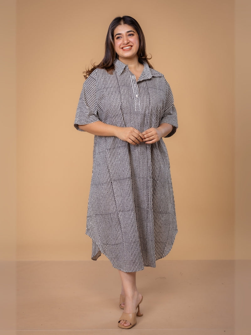 Risha White Fakira Mul A Line Dress