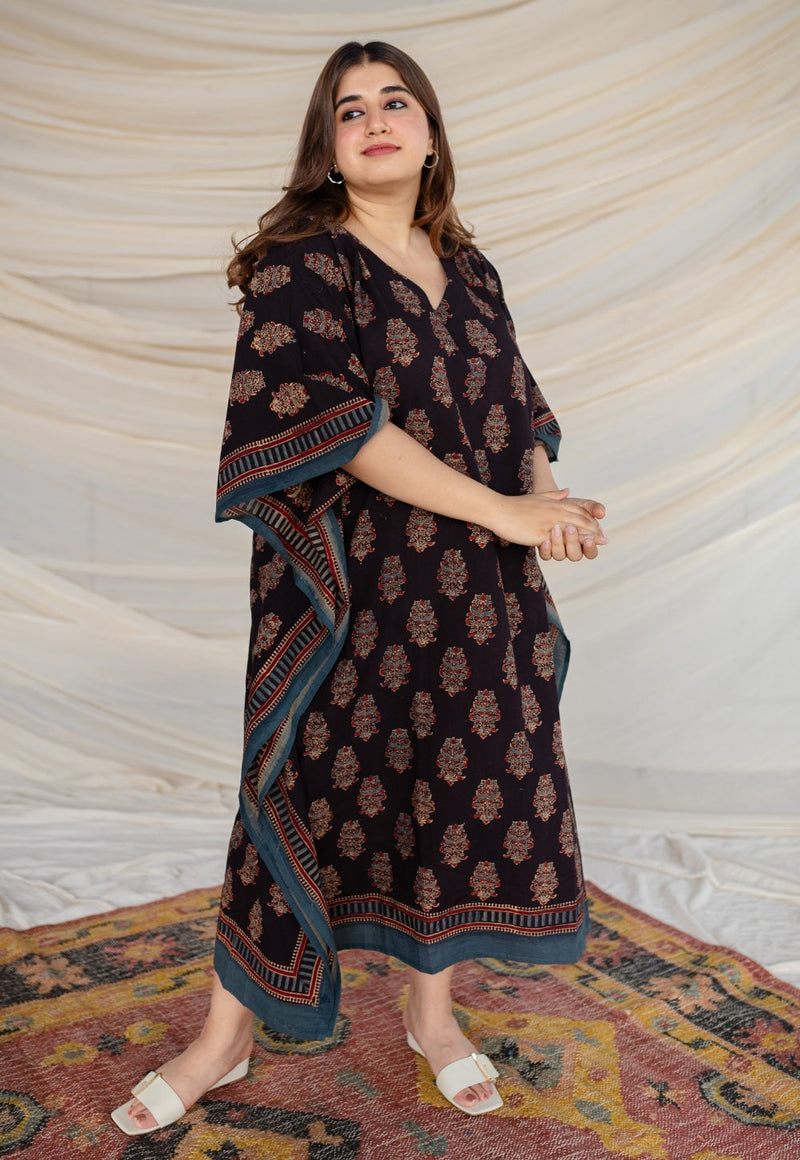 Aranya Ajrakh Cotton Kaftan