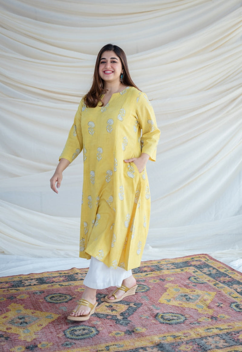 Prabha Kali Slub Cotton Kurta