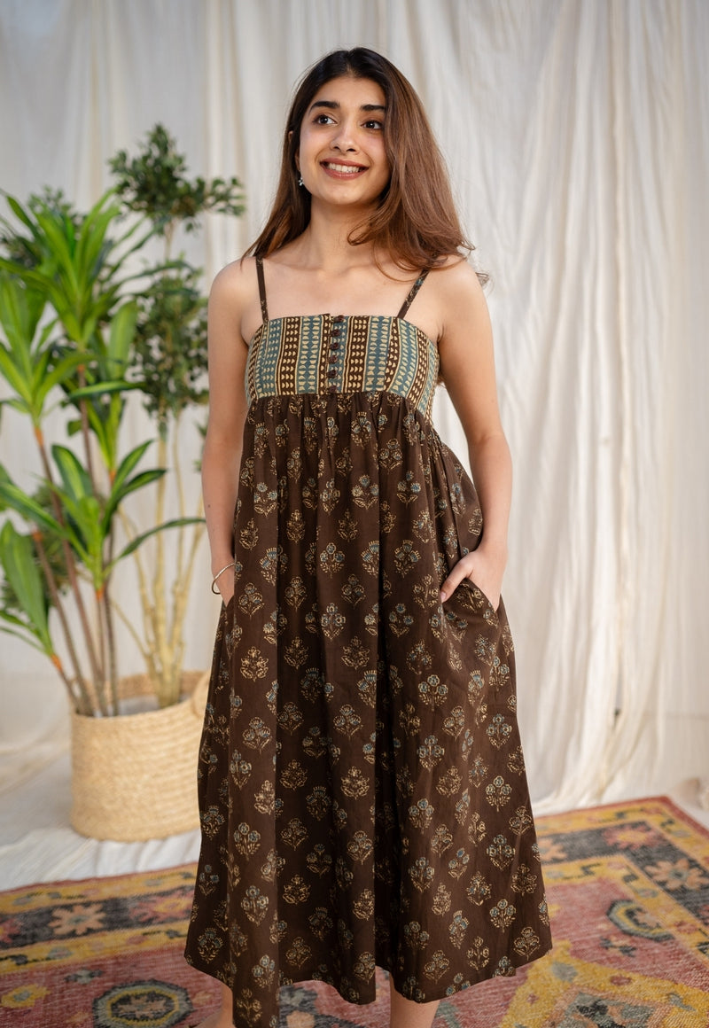 Raisha Ajrakh Cotton Dress