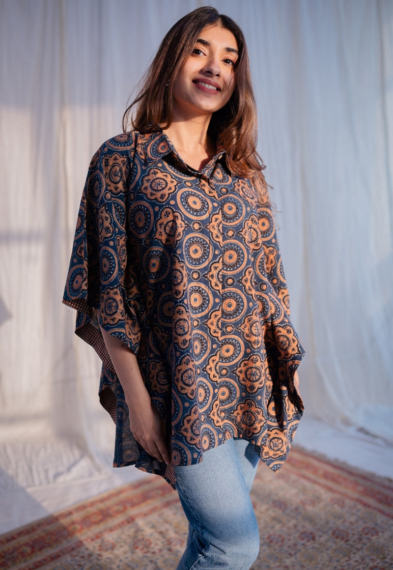 Heba Ajrakh Cotton Top