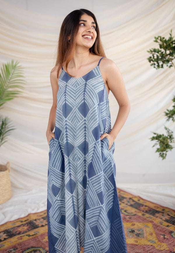 Vamakshi Shibori Cotton Dress