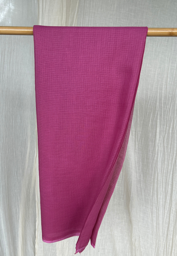 Pink Plain Dyed Kota Doriya Dupatta