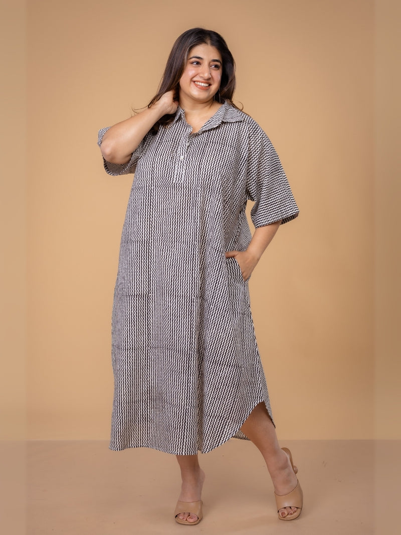 Risha White Fakira Mul A Line Dress