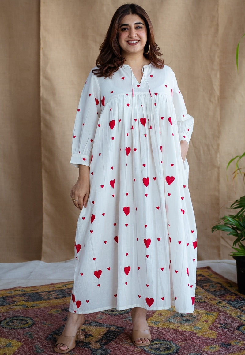 Kinja Block Printed Cotton Dress