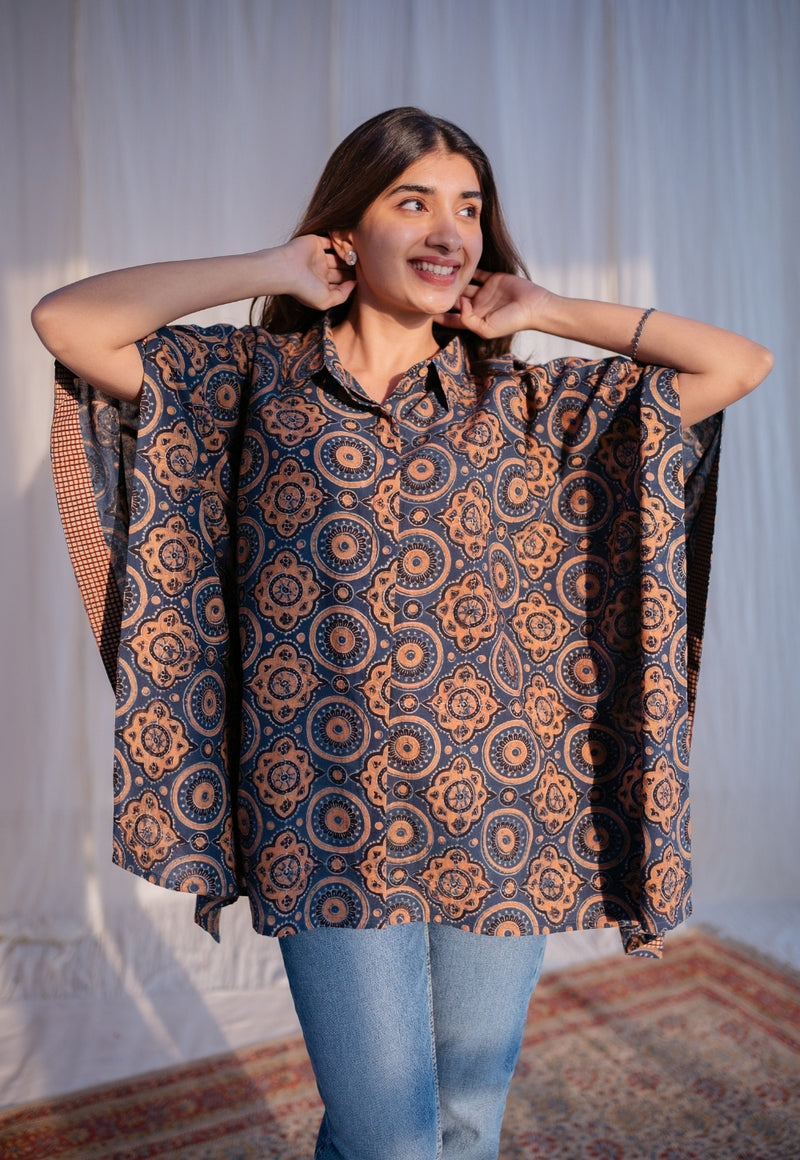 Heba Ajrakh Cotton Top