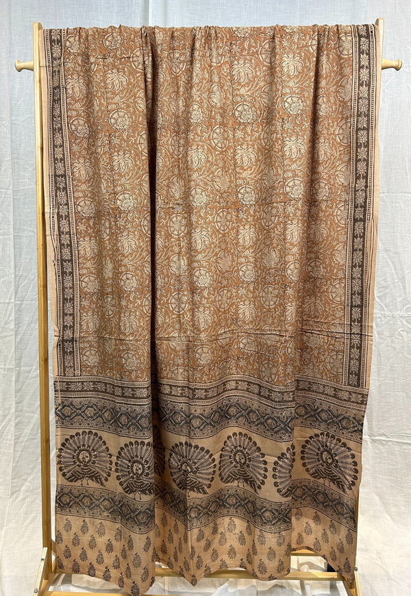 Beige Kalamkari Cotton Dupatta