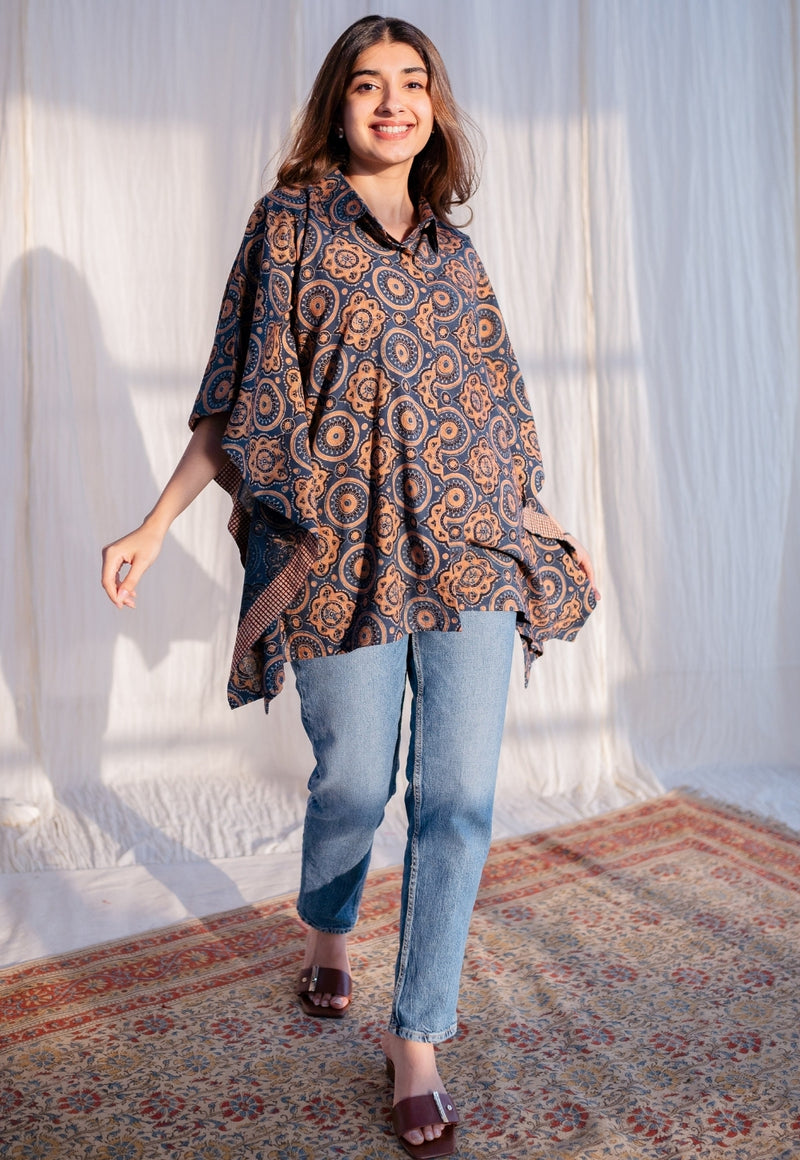 Heba Ajrakh Cotton Top