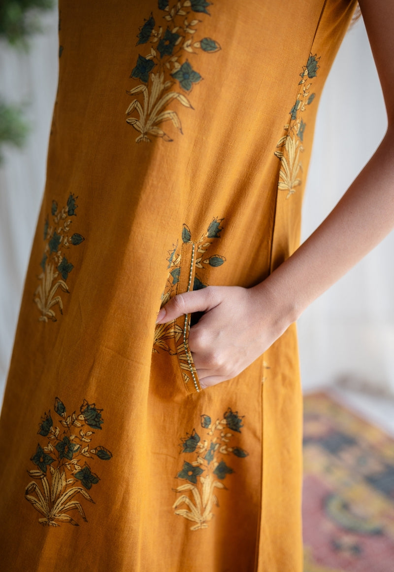 Zariah Ajrakh Cotton Dress