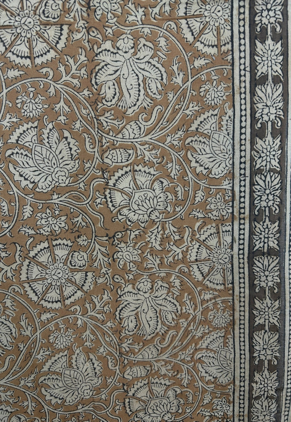 Beige Kalamkari Cotton Dupatta