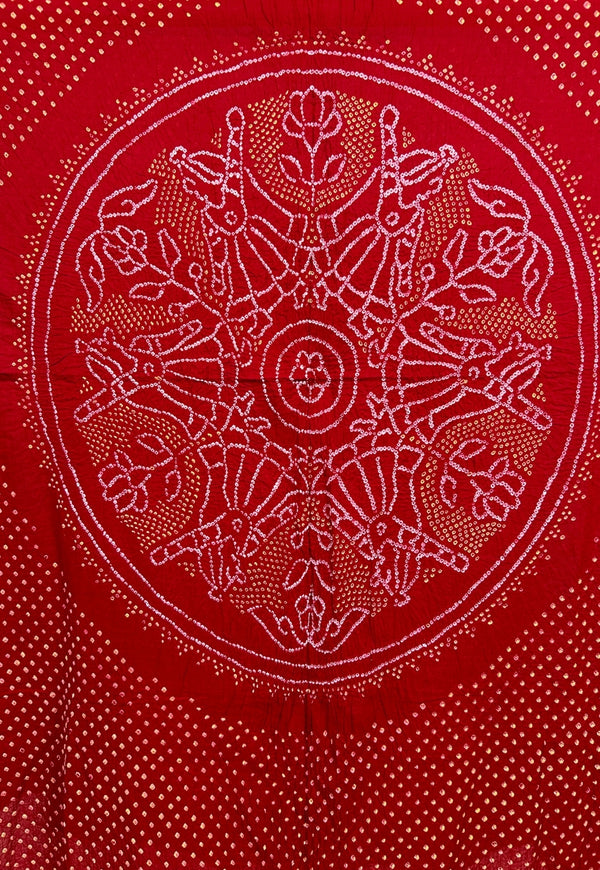 Red Bandhej Cotton Dupatta