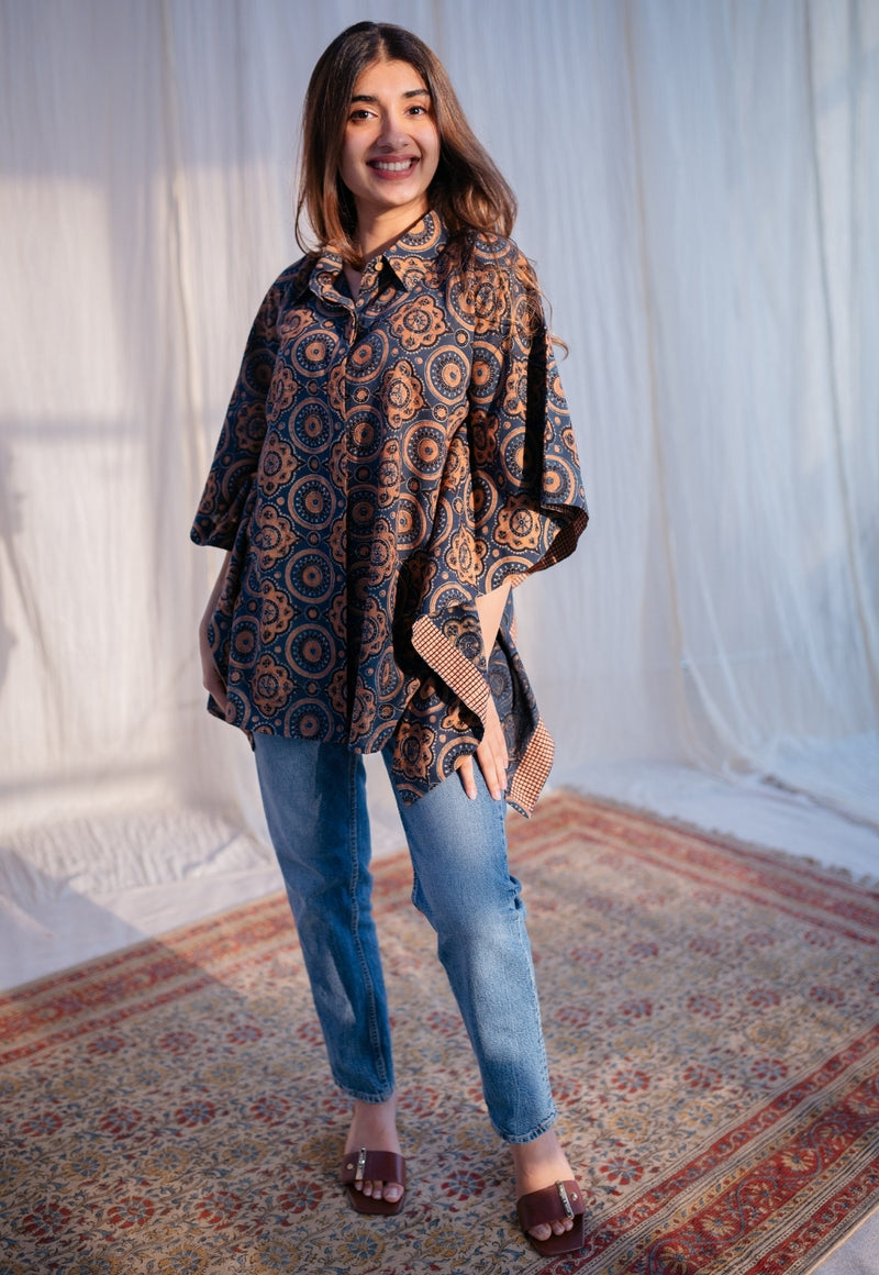 Heba Ajrakh Cotton Top