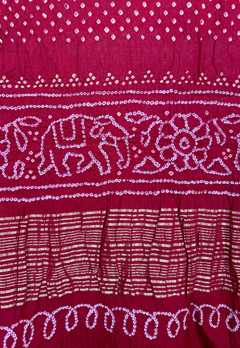 Red Bandhej Cotton Dupatta