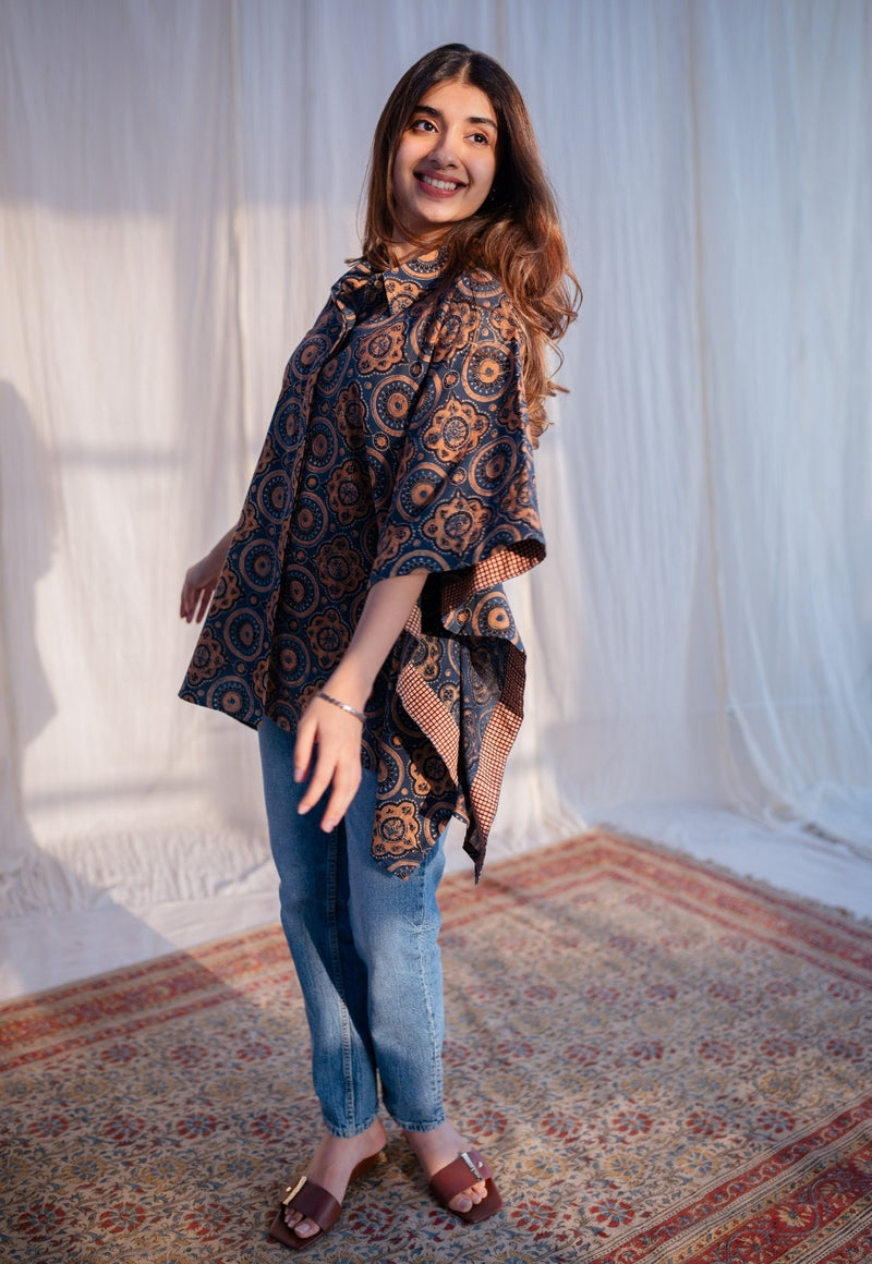 Heba Ajrakh Cotton Top