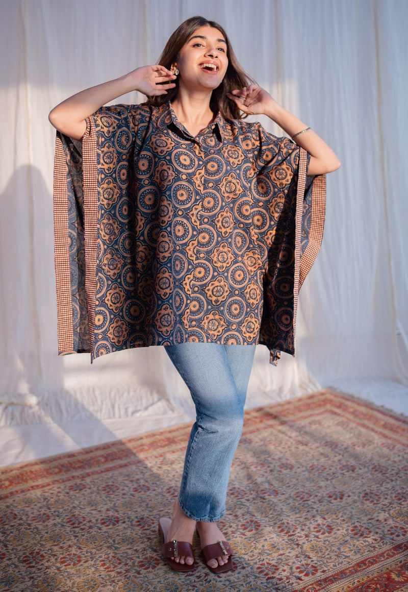 Heba Ajrakh Cotton Top