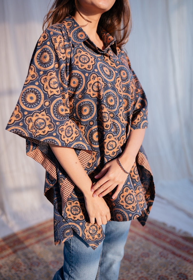 Heba Ajrakh Cotton Top