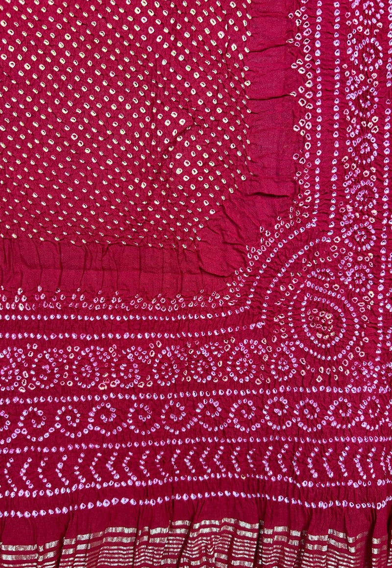 Red Bandhej Cotton Dupatta