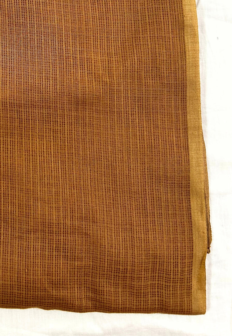 Brown Solid Kota Doria Cotton Dupatta