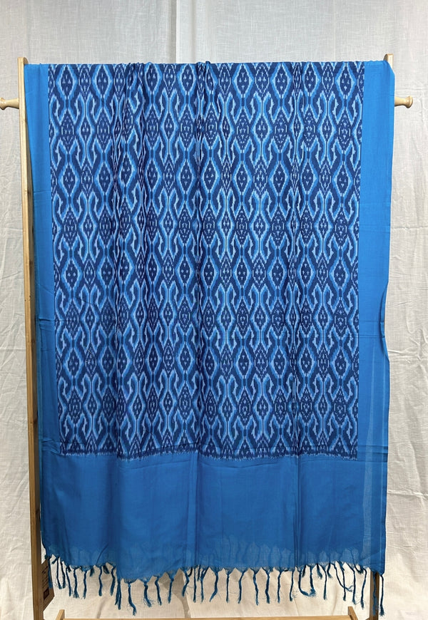 Blue Ikkat Cotton Dupatta