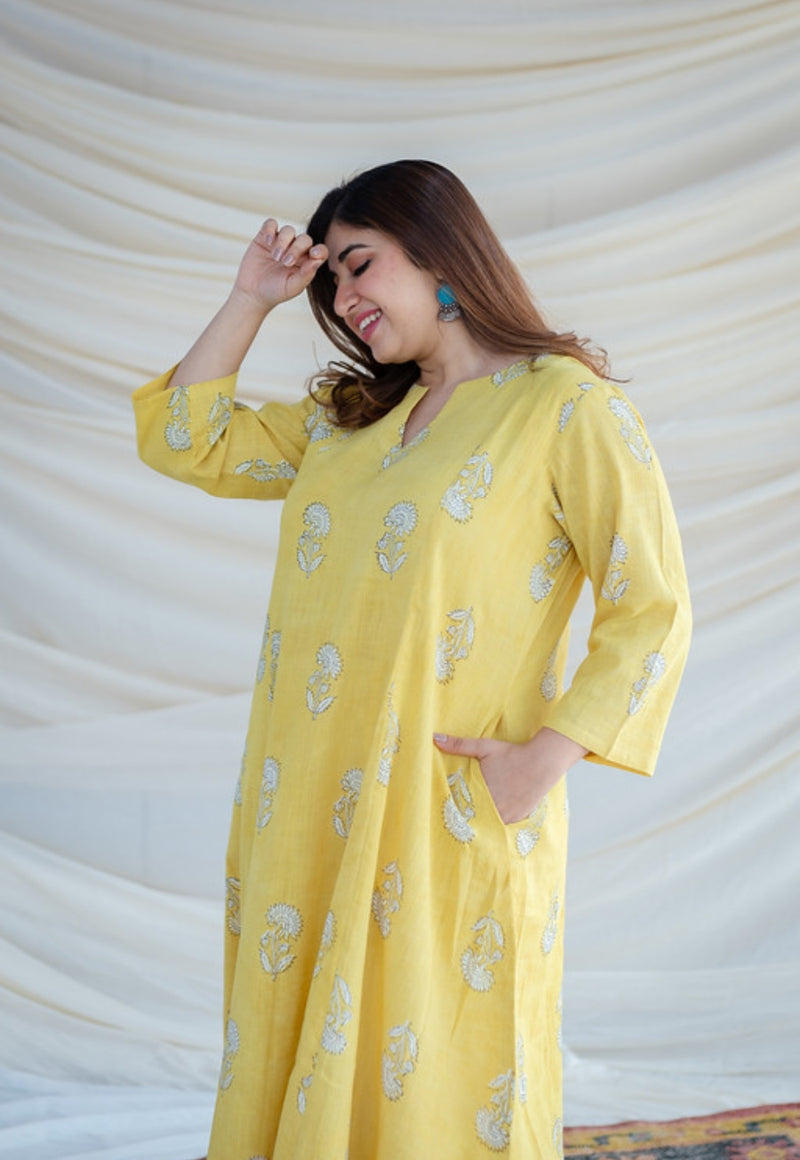 Prabha Kali Slub Cotton Kurta