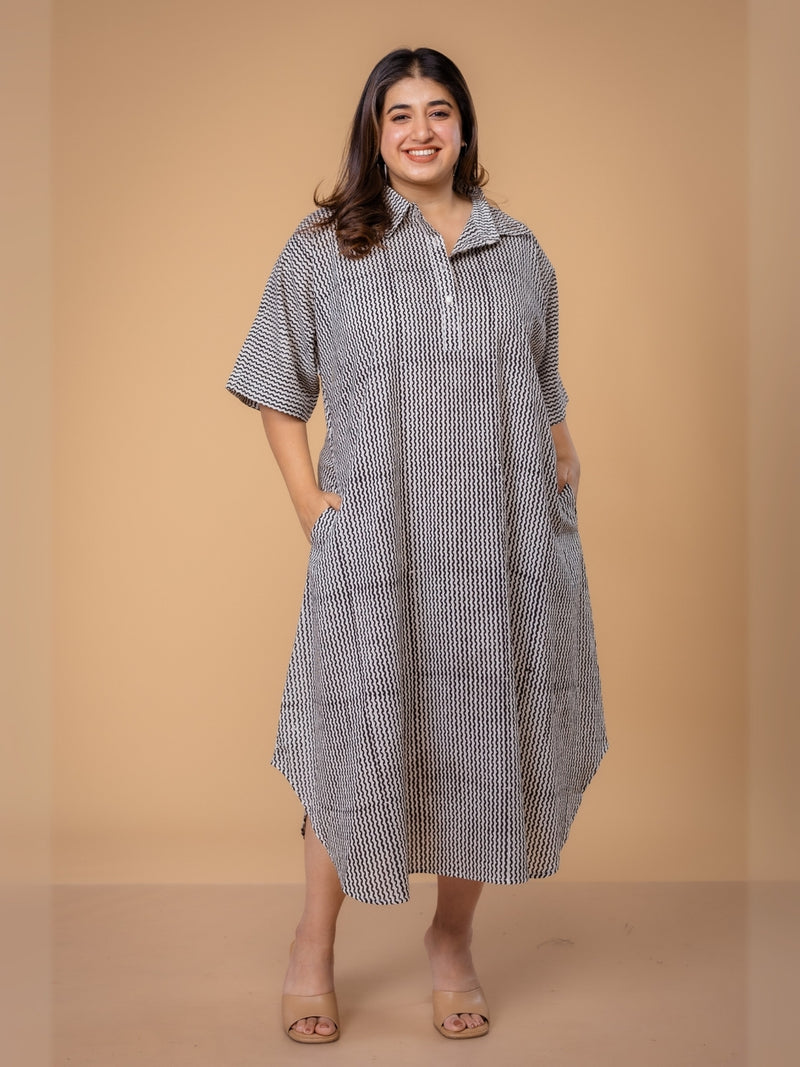 Risha White Fakira Mul A Line Dress