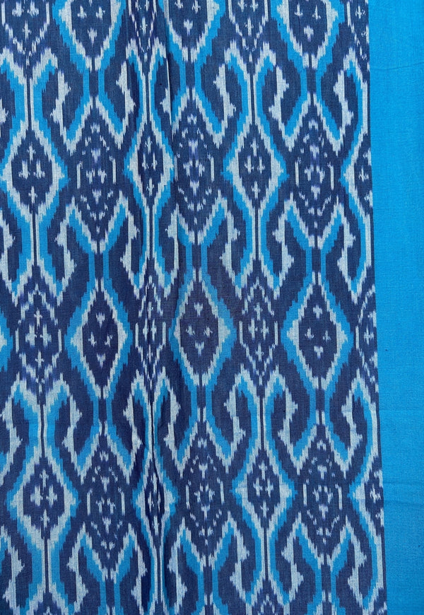 Blue Ikkat Cotton Dupatta