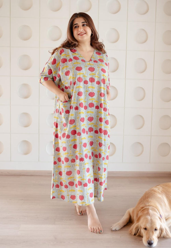 Multi Latest Designer Party Wear Readymade Cotton Gown | Printed long gowns,  Cotton gowns, Gowns
