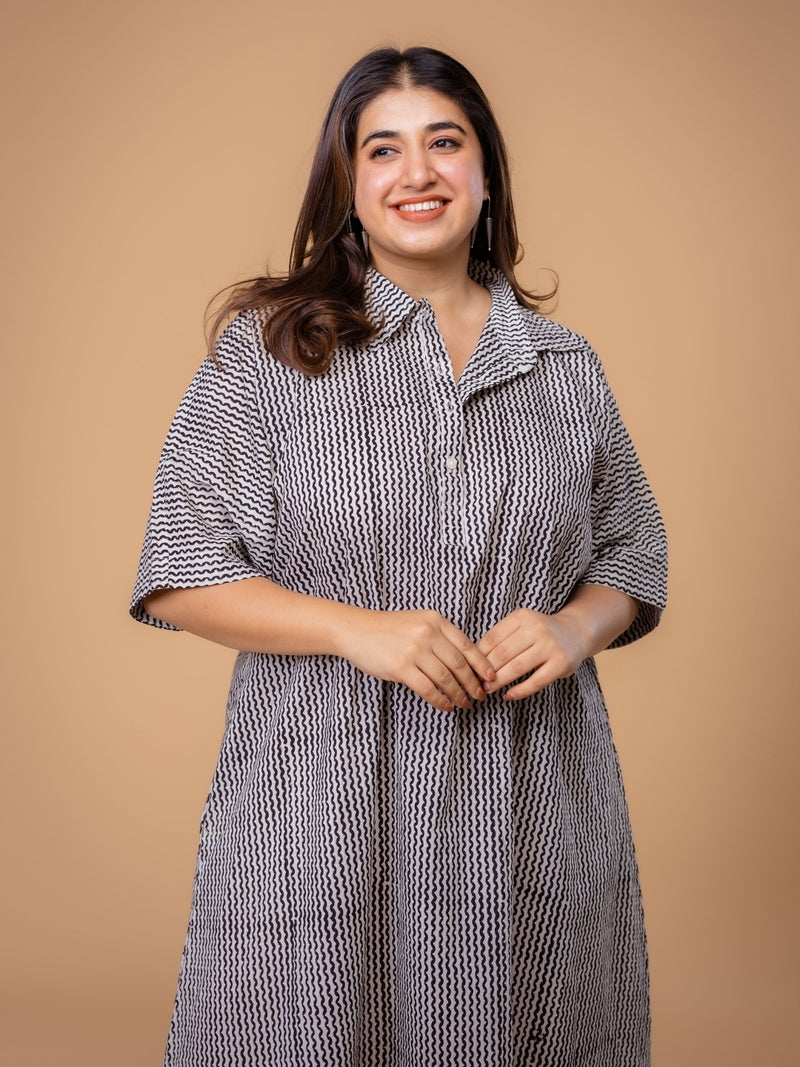 Risha White Fakira Mul A Line Dress