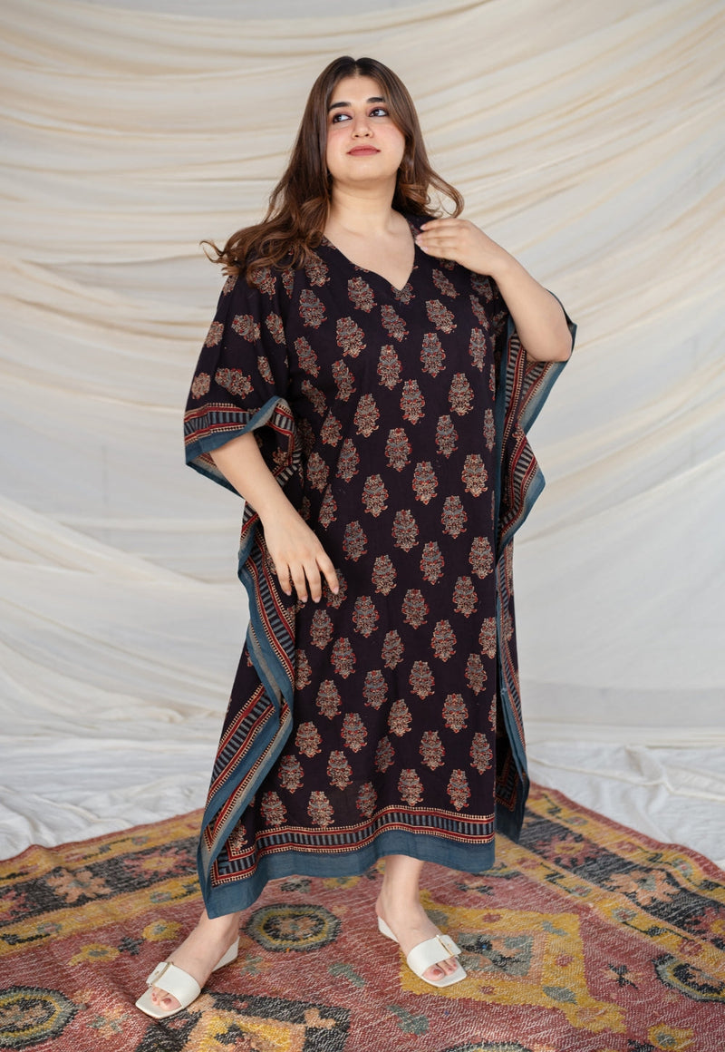 Aranya Ajrakh Cotton Kaftan