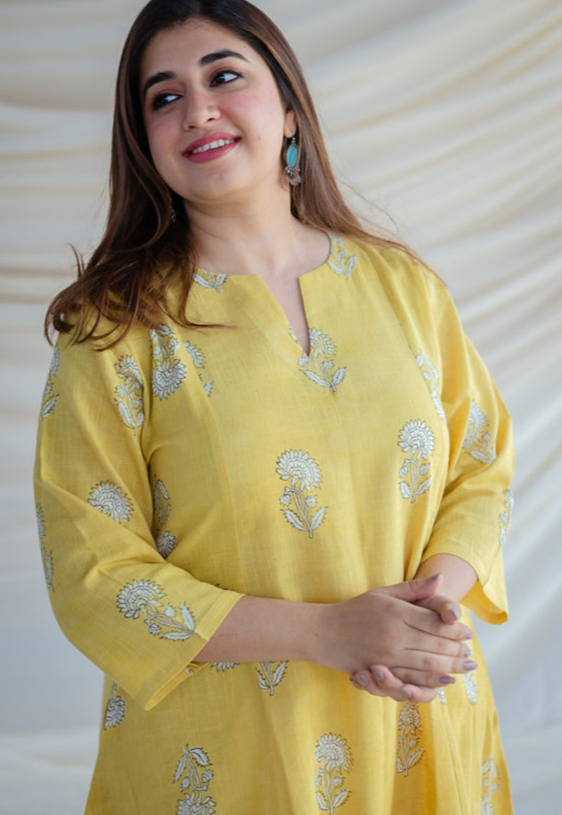 Prabha Kali Slub Cotton Kurta